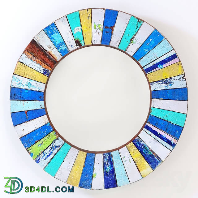 Mirror - Round Mirror Patchwork