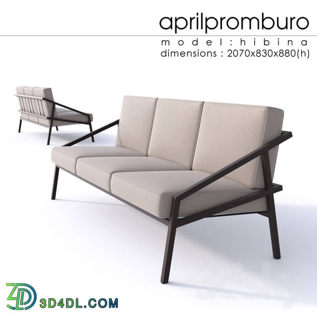 Sofa - _OM_ Aprilpromburo Chervona 3-seat sofa