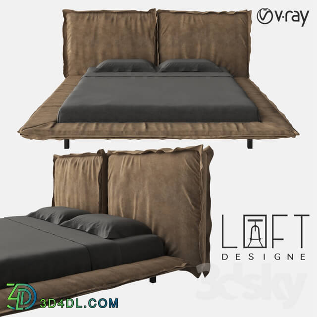 Bed - Bed LoftDesigne 3686 model