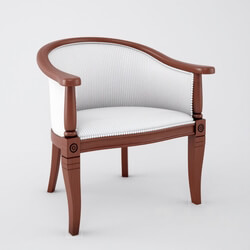 Arm chair - Armchair with white upholstery 