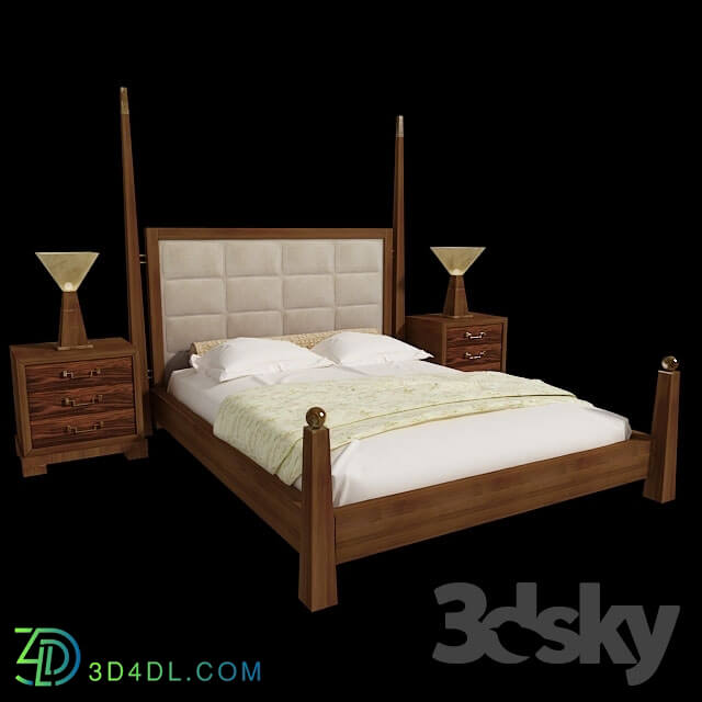 Bed - Art Deco bed