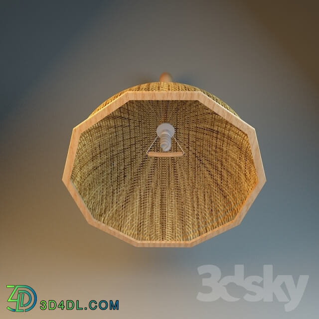 Ceiling light - Chandelier with woven shade