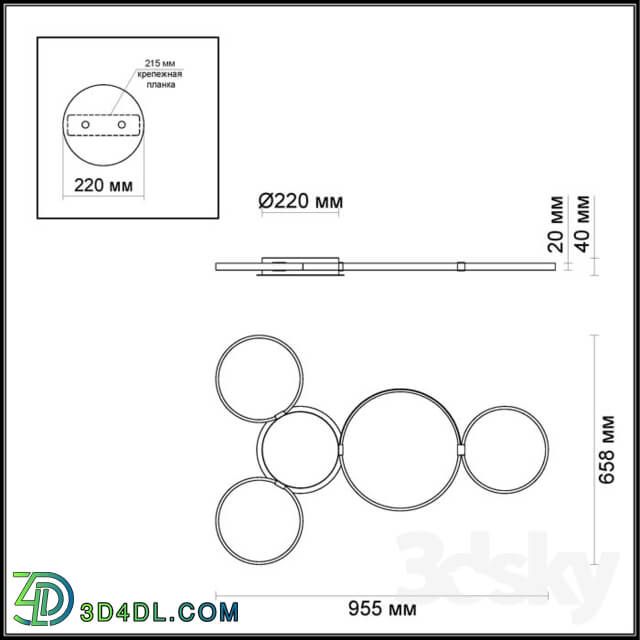 Ceiling light - Chandelier for ceiling ODEON LIGHT 4016 _ 36CL OLIMPO