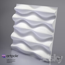 3D panel - 3d plaster panel Drop by Artpole 