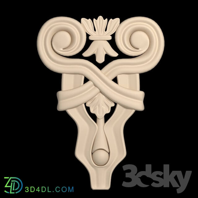 Decorative plaster - Carved pattern _Torch_
