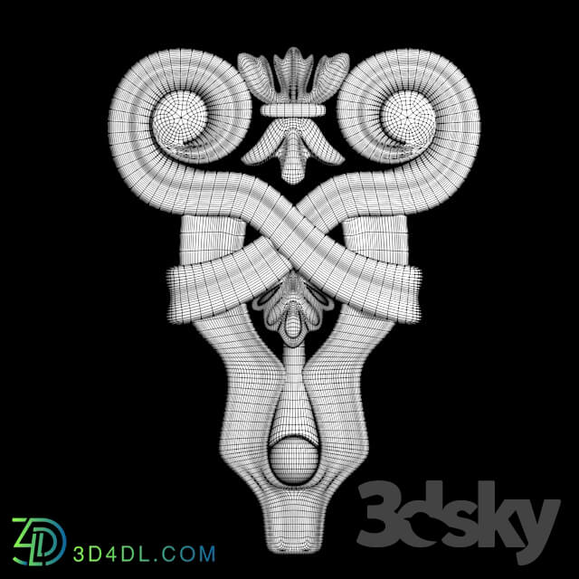 Decorative plaster - Carved pattern _Torch_