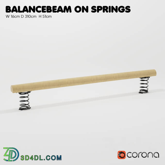 Other architectural elements - KOMPAN. _Log-balancer on the springs_