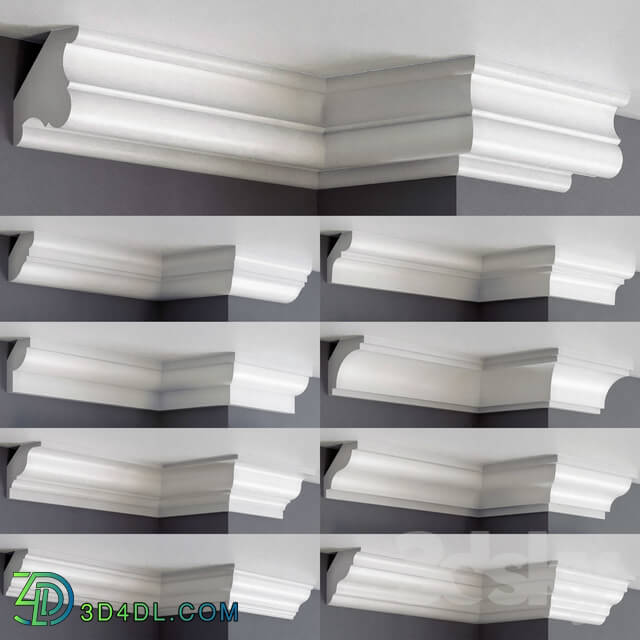Decorative plaster - Collection of linear eaves 005