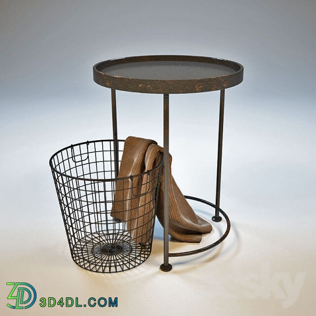 Table - Coffee table with a basket