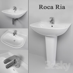 Wash basin - Sink Roca Ria_ mixer Grohe Eurosmart 