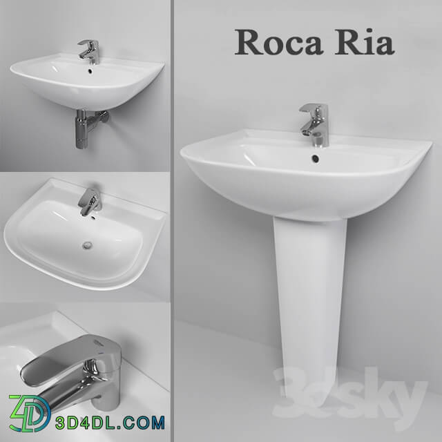 Wash basin - Sink Roca Ria_ mixer Grohe Eurosmart