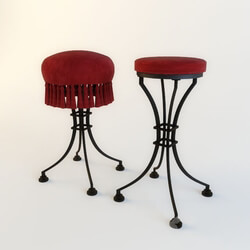 Chair - Wrought iron bar stool 