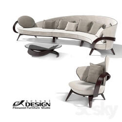 Sofa - Actual design_ set of upholstered furniture apriori A 