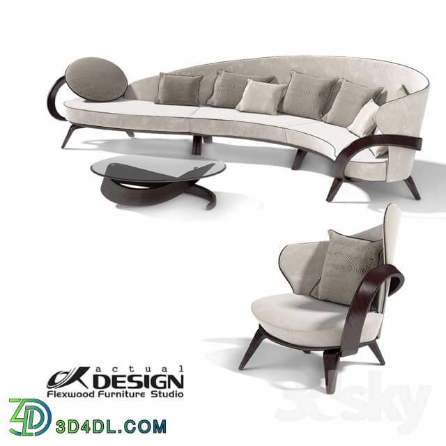 Sofa - Actual design_ set of upholstered furniture apriori A