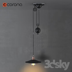 Ceiling light - American steampunk lamp single 