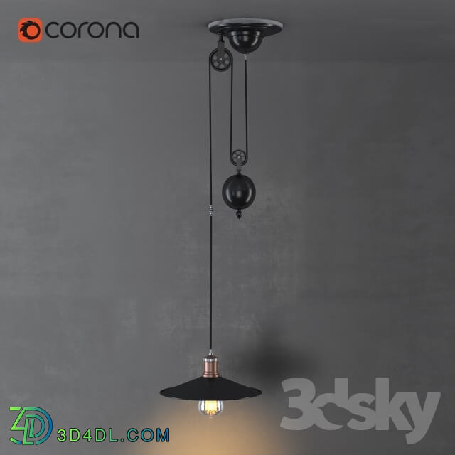 Ceiling light - American steampunk lamp single