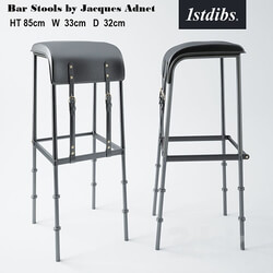Chair - Bar Stools by Jacques Adnet 