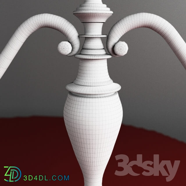 Other decorative objects - Silvered candlestick for three candles