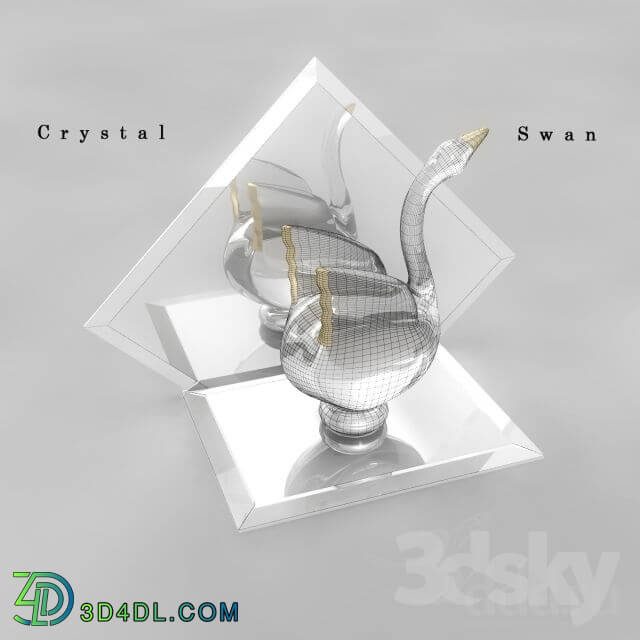 Other decorative objects - Crystal miniature swan