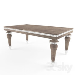 Table - Gotha_ Chrome and Wenge_ folding dining table 