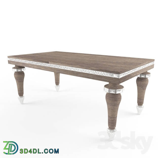 Table - Gotha_ Chrome and Wenge_ folding dining table