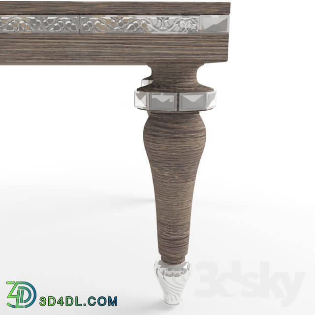 Table - Gotha_ Chrome and Wenge_ folding dining table