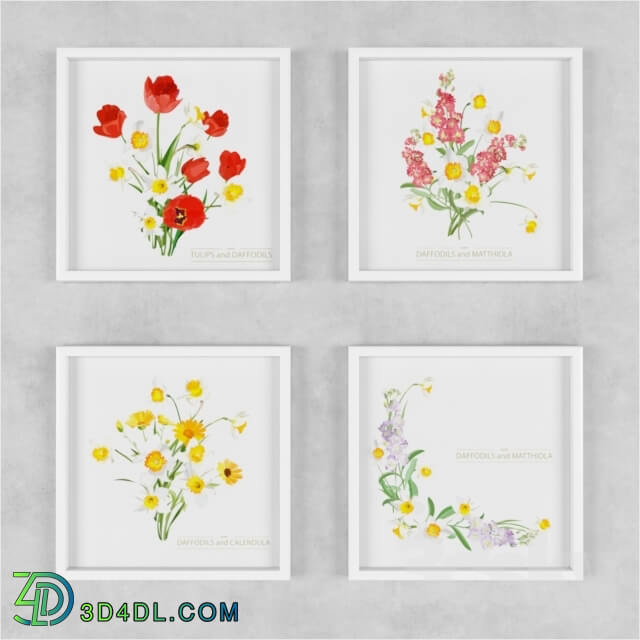 Frame - set of 3 paintings