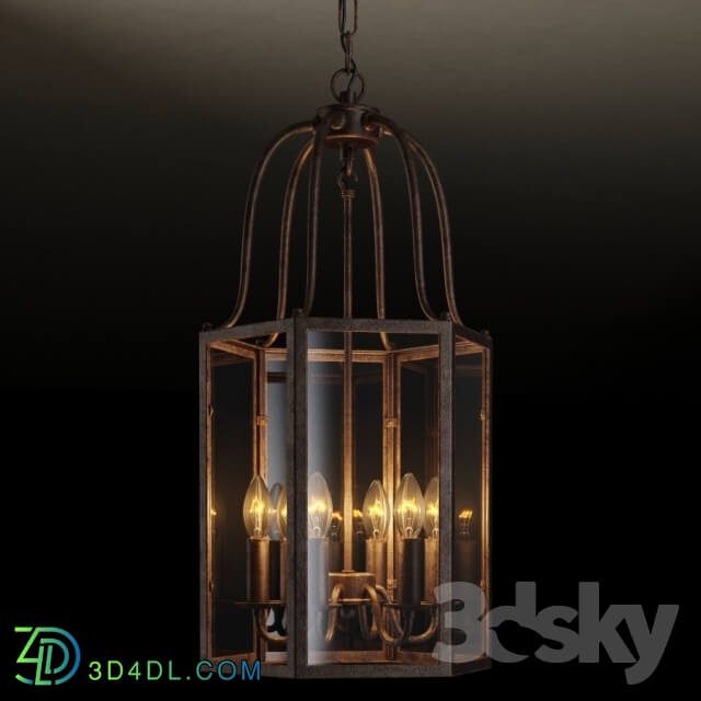 Ceiling light - GRAMERCY HOME - LANTERN CHANDELIER CH028-6-ABG