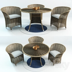 Table _ Chair - Patio Wicker 