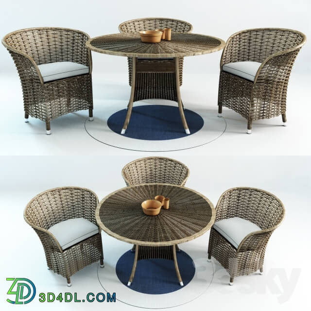 Table _ Chair - Patio Wicker