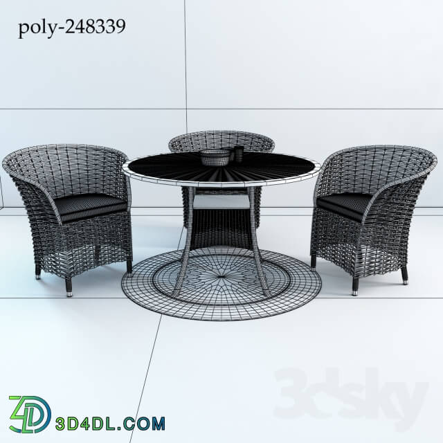 Table _ Chair - Patio Wicker