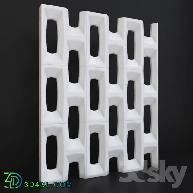 3D panel - Gypsum 3d partition Apollo