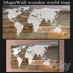 Other decorative objects - MapaWall_wooden_world_map 