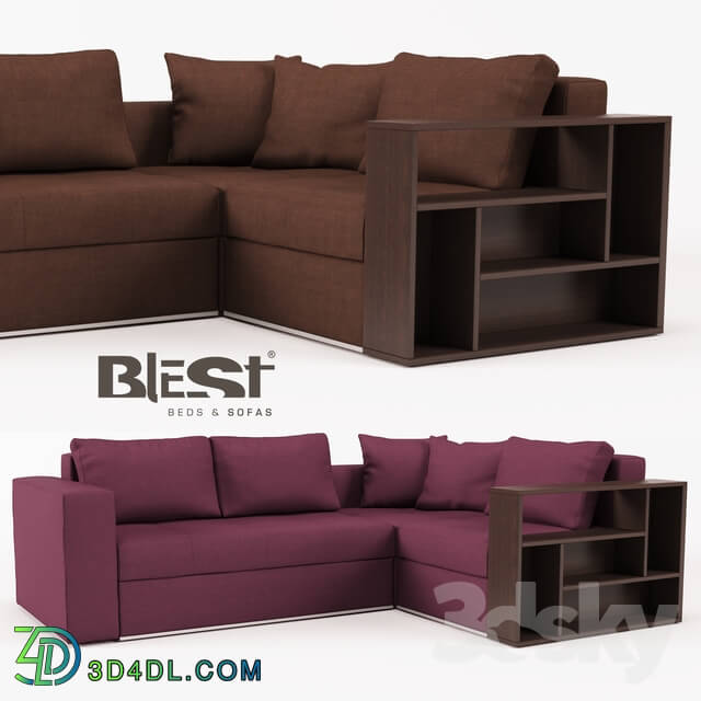 Sofa - OM Divan modular Kvanti BMR _ 2TM-K-1TM _ BBL from the manufacturer Blest TM