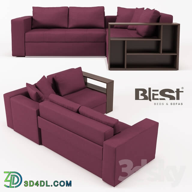 Sofa - OM Divan modular Kvanti BMR _ 2TM-K-1TM _ BBL from the manufacturer Blest TM