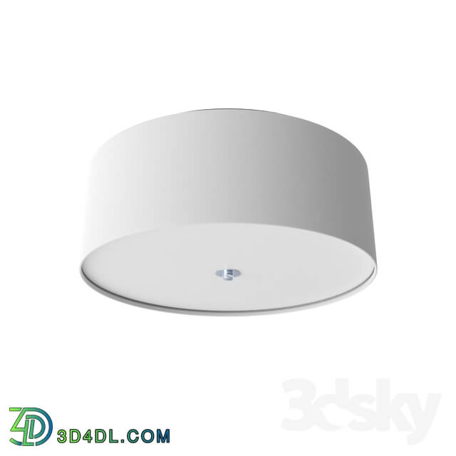 Ceiling light - 94918 Ceiling luminaire PASTERI_ 3х60W _E27__ Ø475_ H195_ nickel matt _ textile_ white