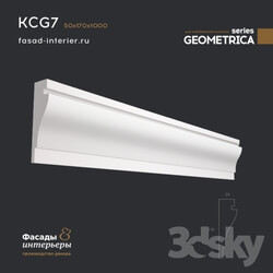 Decorative plaster - Gypsum cornice - KCG7. Dimensions _50x170x1000_. Exclusive series of decor _Geometrica_. 