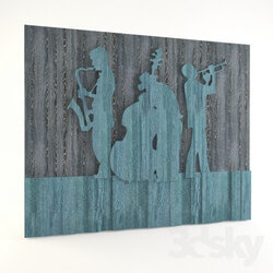 Other decorative objects - Relief of _musicians_ 