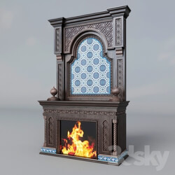 Fireplace - Fireplace in oriental style 