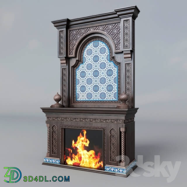 Fireplace - Fireplace in oriental style