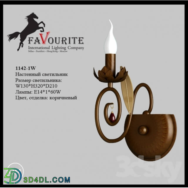 Wall light - Favourite 1142-1W Sconce