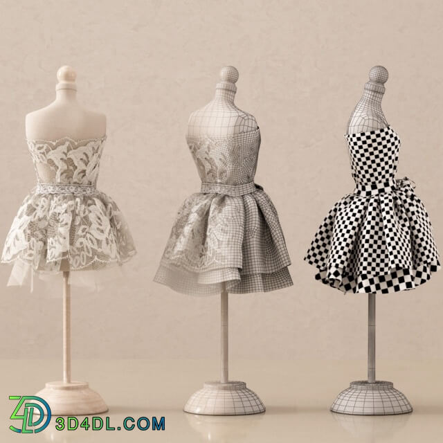 Decorative set - Decorative set with a mini mannequin