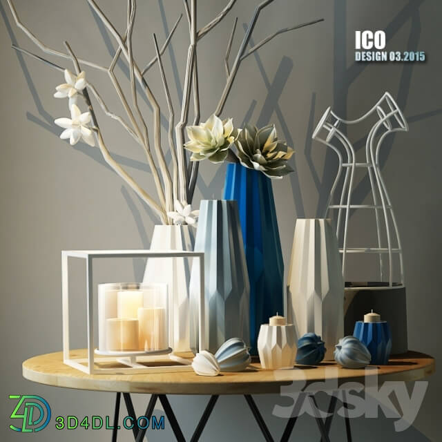 Decorative set - flower vase