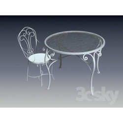 Table - table and Chair forged 