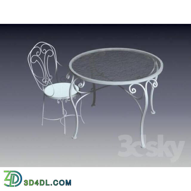 Table - table and Chair forged
