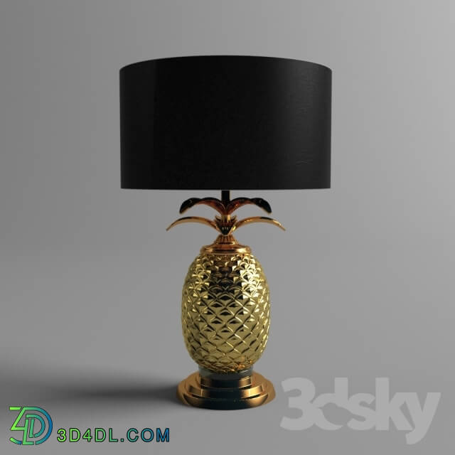 Table lamp - Silver _amp_ Gold Pineapple Lamp