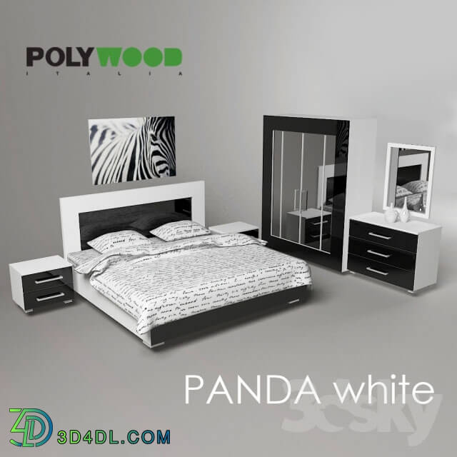 Bed - white Panda from Villanova Mario