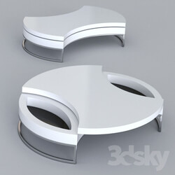 Table - Rotating Table Coffee White 