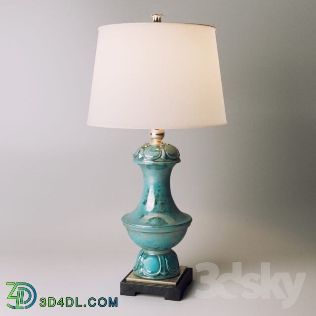 Table lamp - Uttermost 26347 Lynden Aged Blue Lamp