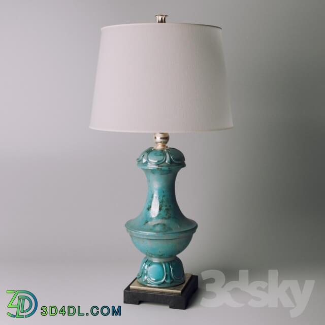 Table lamp - Uttermost 26347 Lynden Aged Blue Lamp